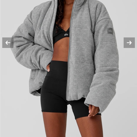 ALO Yoga Jackets & Blazers - ALO Yoga Quilted Puffer Jacket in Gray